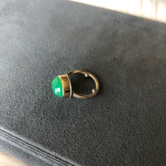 💚Jamie Joseph chrysoprase ring w/ 14k gold - Picture 6 of 6